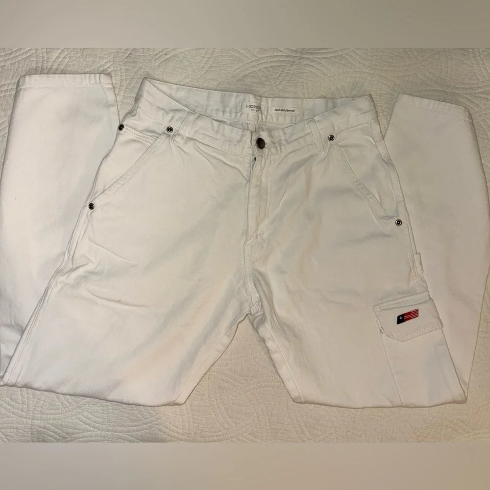 Revolve White Cargo Pants Brand- Honor the Gift Americana